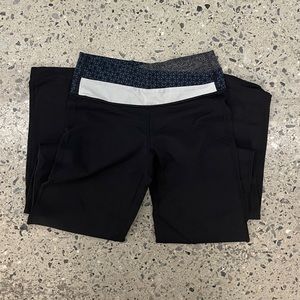 Lululemon Layered waistband leggings size 24” waist 42.5” total length